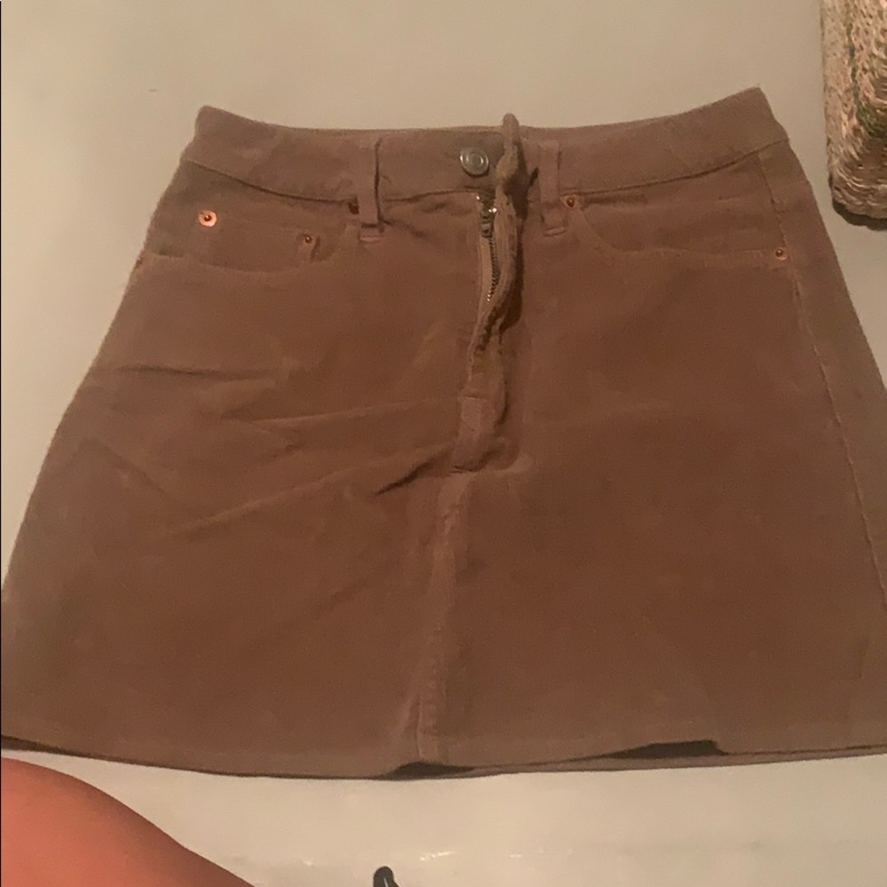 Brown corduroy skirt